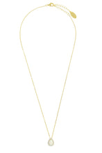 Load image into Gallery viewer, OPAL GLOW ROZELLE WHITE CREATED OPAL PENDANT GOLD