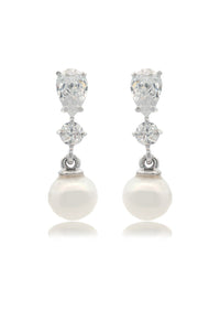 CHIC NOEL FRESHWATER PEARL PYRMONT EARRINGS SILVER