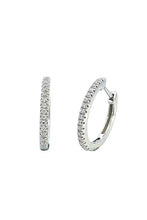 Load image into Gallery viewer, GEORGINI GOLD HOOPS 0.15TCW IN 9CT WHITE GOLD EARRINGS