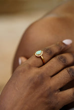 Load image into Gallery viewer, OPAL GLOW ROZELLE WHITE CREATED OPAL RING GOLD