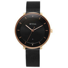 Load image into Gallery viewer, Titan Noir Black Dial Analogue Stainless Steel Strap watch for Women