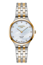 Load image into Gallery viewer, Roamer Slim Line 30mm Mother of Pearl and Diamond Dial Two Tone Stainless Steel Strap Watch