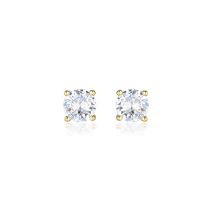 GEORGINI GOLD MOISSANITE STUDS 1TCW IN 9CT YELLOW GOLD