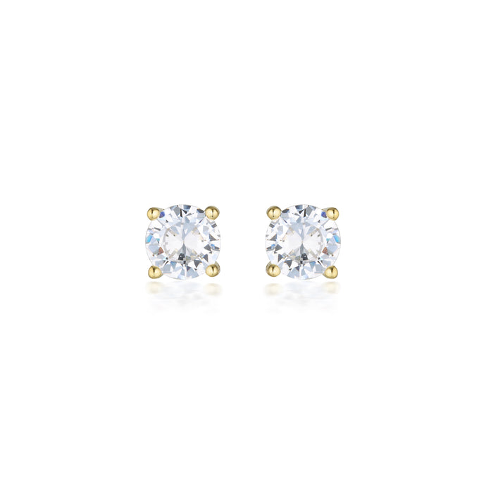 GEORGINI GOLD MOISSANITE STUDS 1TCW IN 9CT YELLOW GOLD