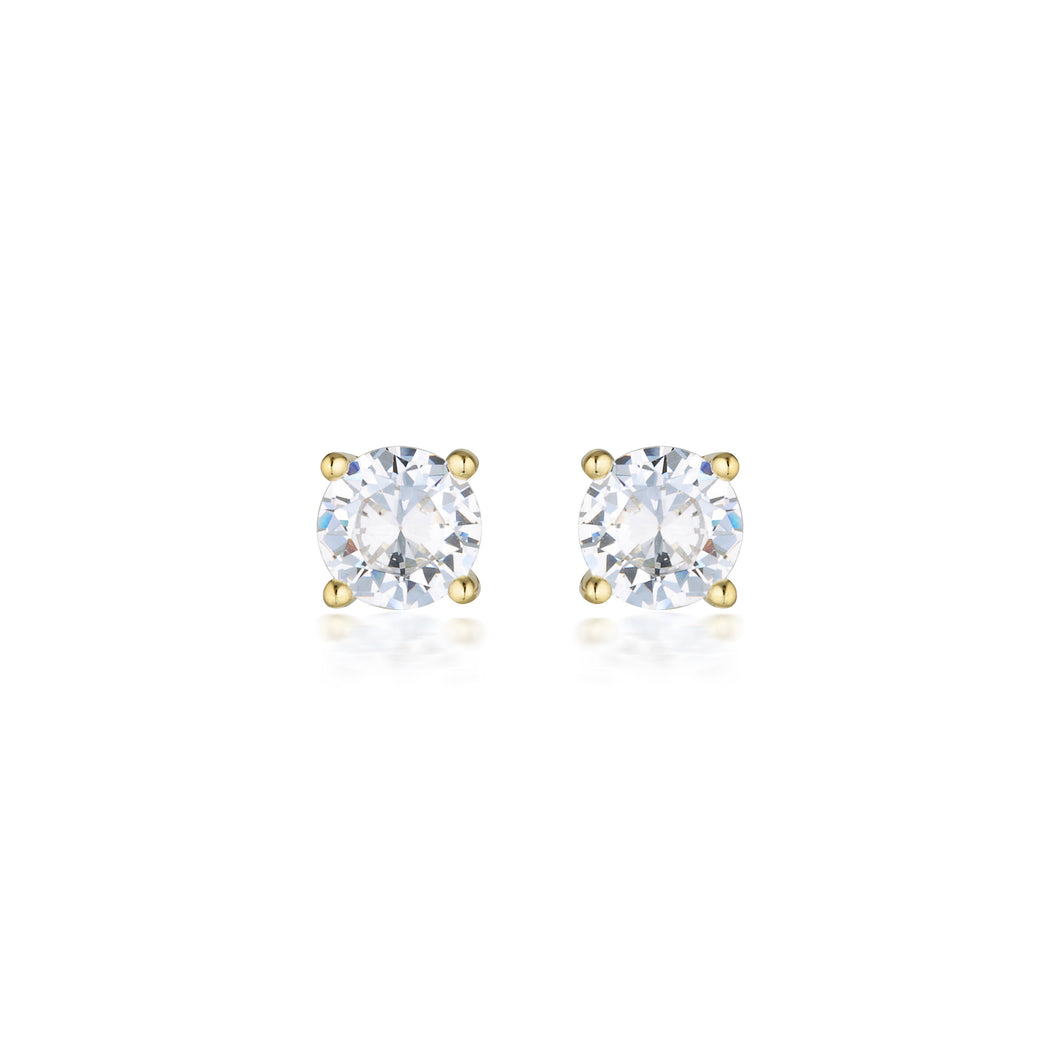 GEORGINI GOLD MOISSANITE STUDS 1TCW IN 9CT YELLOW GOLD