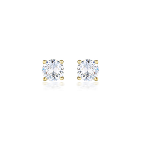 GEORGINI GOLD MOISSANITE STUDS 1TCW IN 9CT YELLOW GOLD