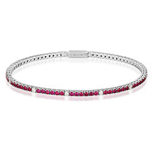 Load image into Gallery viewer, MILESTONE RUBY 2MM TENNIS BRACELET IN SILVER