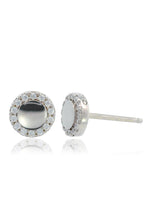 Load image into Gallery viewer, CHIC NOEL HIGH SHINE STUD EARRINGS SILVER