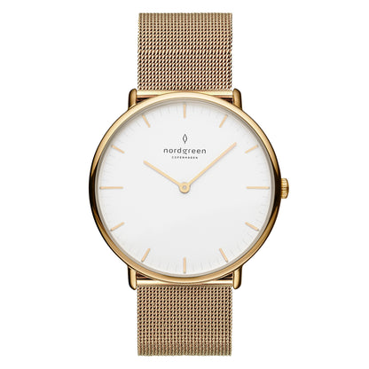 Nordgreen Native 28mm Gold Milanese Mesh Watch