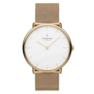 Nordgreen Native 32mm Gold Mesh Watch