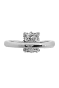 SYDNEY SOIRÉE ELAINE CUSHION CUT RING SILVER