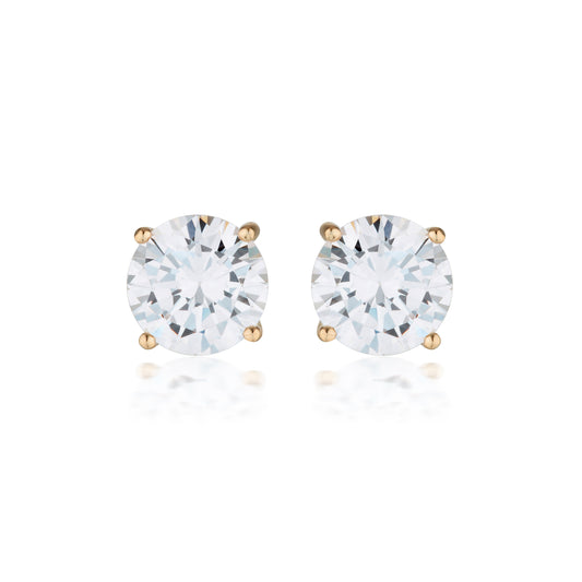 GEORGINI GOLD MOISSANITE STUDS 3TCW IN 9CT ROSE GOLD