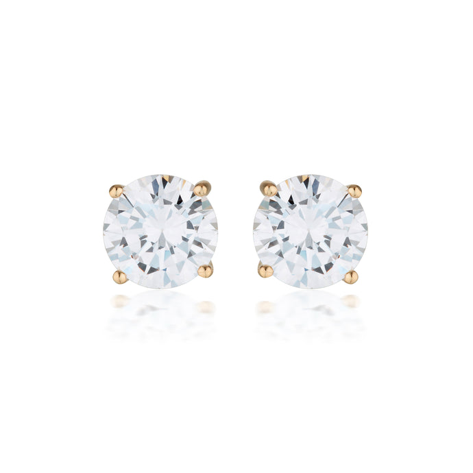 GEORGINI GOLD MOISSANITE STUDS 3TCW IN 9CT ROSE GOLD