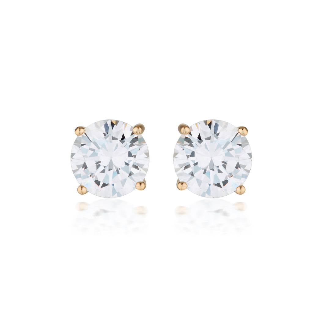 GEORGINI GOLD MOISSANITE STUDS 3TCW IN 9CT ROSE GOLD