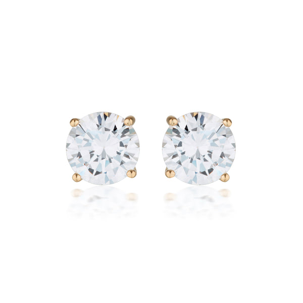 GEORGINI GOLD MOISSANITE STUDS 3TCW IN 9CT ROSE GOLD