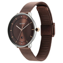 Load image into Gallery viewer, Titan Noir Brown Dial Analogue Stainless Steel Strap Watch for Women