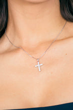 Load image into Gallery viewer, GEORGINI GOLD CROSS 1TCW IN 9CT WHITE GOLD PENDANT