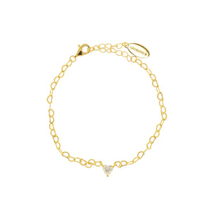 SWEETHEART HEART CHAIN BRACELET GOLD