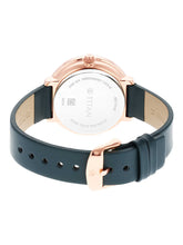 Load image into Gallery viewer, Titan Women&#39;s Svelte Black: Multi-Function Watch with Leather Strap