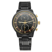 Load image into Gallery viewer, Titan Quartz Multifunction Black Dial Metal Strap Watch for Men