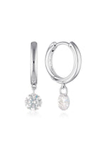 Load image into Gallery viewer, MIRAGE ALICE DROPLET EARRINGS SILVER