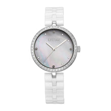 Load image into Gallery viewer, Titan Purple Ceramics Quartz Analogue Mother of Pearl Dial White Ceramic Strap Watch For Women