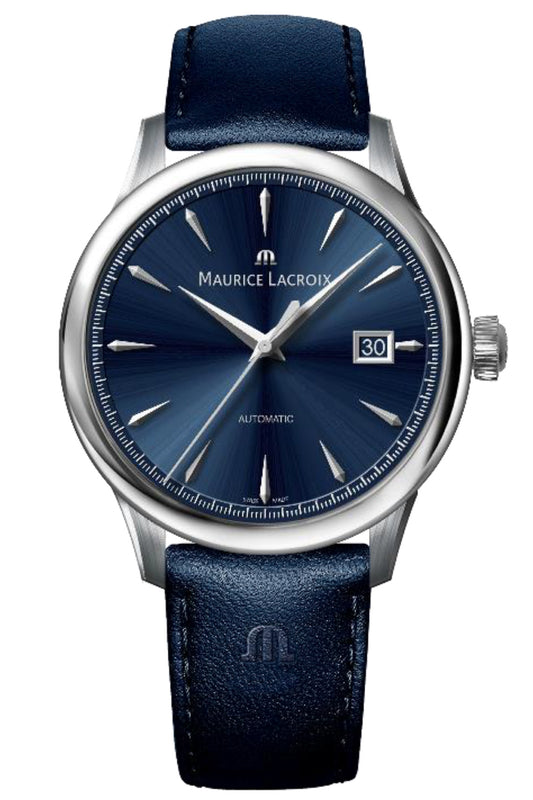 Maurice Lacroix 1975 Collection 39mm Blue Dial Easy Change Blue Leather Strap Watch