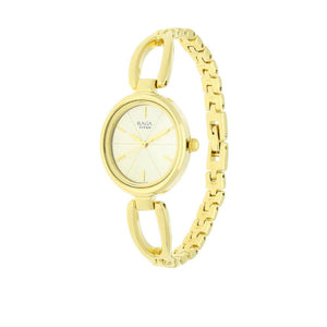 Titan Raga Viva Champagne Dial Women Watch With Metal Strap