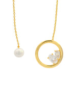 Load image into Gallery viewer, CHIC NOEL FRESHWATER PEARL LARIAT GOLD