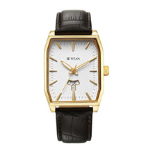 Load image into Gallery viewer, Titan Regalia Opulent White Dial Analogue with Day and Date Leather Strap Watch for Men