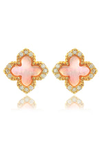 Load image into Gallery viewer, SYDNEY SOIRÉE FAIRWATER MOTHER OF PEARL STUD EARRINGS GOLD