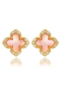 SYDNEY SOIRÉE FAIRWATER MOTHER OF PEARL STUD EARRINGS GOLD