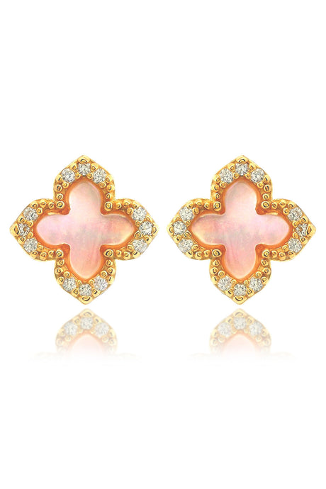 SYDNEY SOIRÉE FAIRWATER MOTHER OF PEARL STUD EARRINGS GOLD