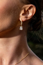 Load image into Gallery viewer, SYDNEY SOIRÉE ELAINE CUSHION CUT DROP EARRINGS GOLD