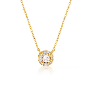 MILESTONE HALO PENDANT IN GOLD