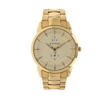 Load image into Gallery viewer, Titan Quartz Analogue with Date Champagne Dial Stainless Steel Strap Watch for Men