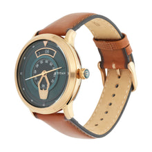 Load image into Gallery viewer, Titan Maritime Green Dial Analogue Leather Strap watch for Men