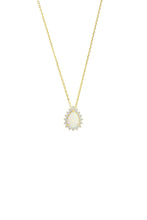 Load image into Gallery viewer, OPAL GLOW ROZELLE WHITE CREATED OPAL PENDANT GOLD