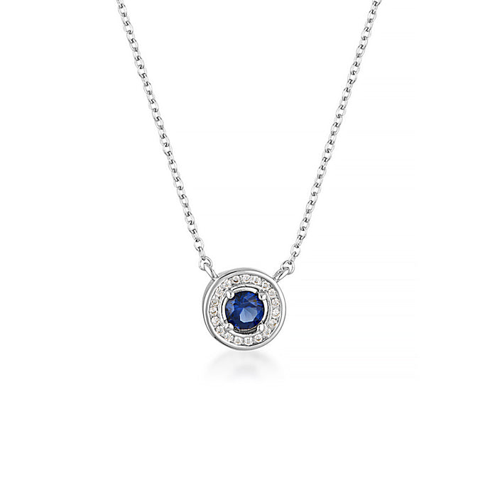 MILESTONE SAPPHIRE HALO PENDANT IN SILVER