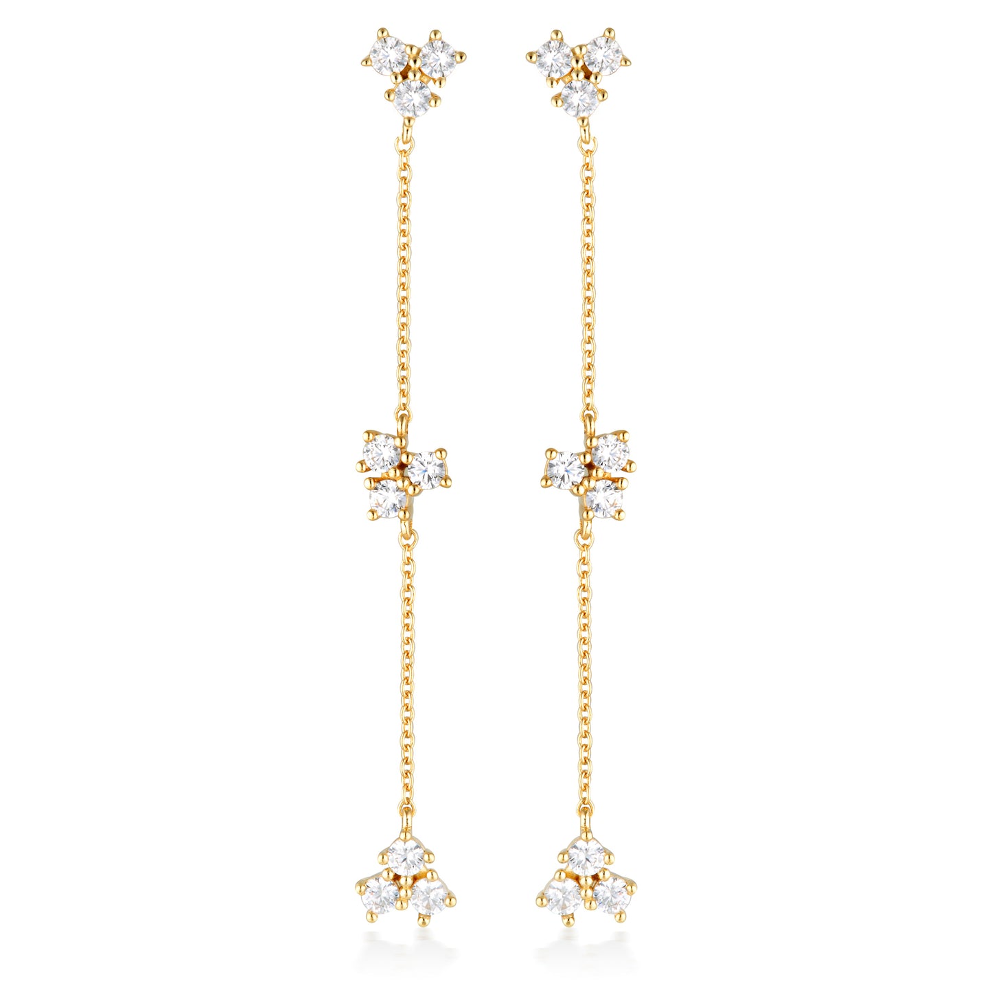 GEORGINI THE LAYERED EDIT TROIS EARRINGS GOLD