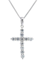 Load image into Gallery viewer, GEORGINI GOLD CROSS 1TCW IN 9CT WHITE GOLD PENDANT