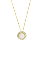 Load image into Gallery viewer, OPAL GLOW MARRINAWI WHITE CREATED OPAL PENDANT GOLD