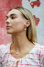 Load image into Gallery viewer, CHIC NOEL MOTHER OF PEARL FAN EARRINGS GOLD