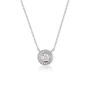 MILESTONE HALO PENDANT IN SILVER