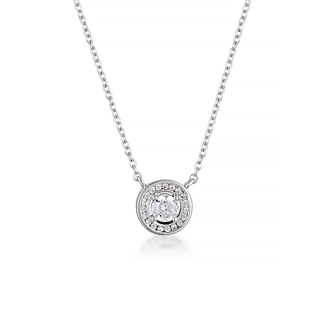 MILESTONE HALO PENDANT IN SILVER