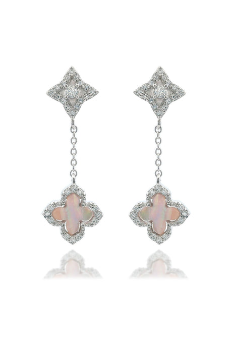 SYDNEY SOIRÉE FAIRWATER MOTHER OF PEARL DROP EARRINGS SILVER