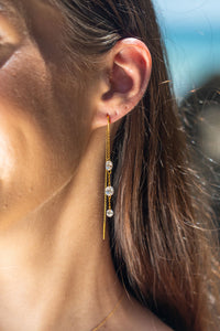 MIRAGE ETHEREAL THREADER EARRING GOLD