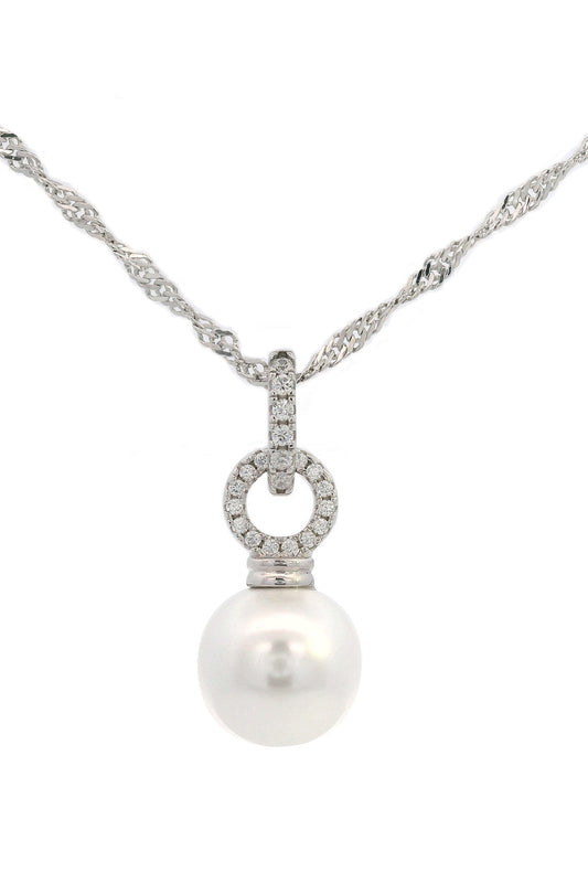 ADAGIO PEARL DUO PENDANT SILVER