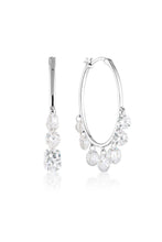 Load image into Gallery viewer, MIRAGE EDITH HOOP EARRINGS SILVER