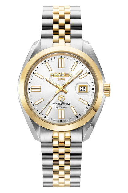 Roamer Montalbano Gents 41mm Two Tone Stainless Steel Strap Watch